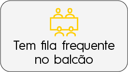 fila frequente no balcão