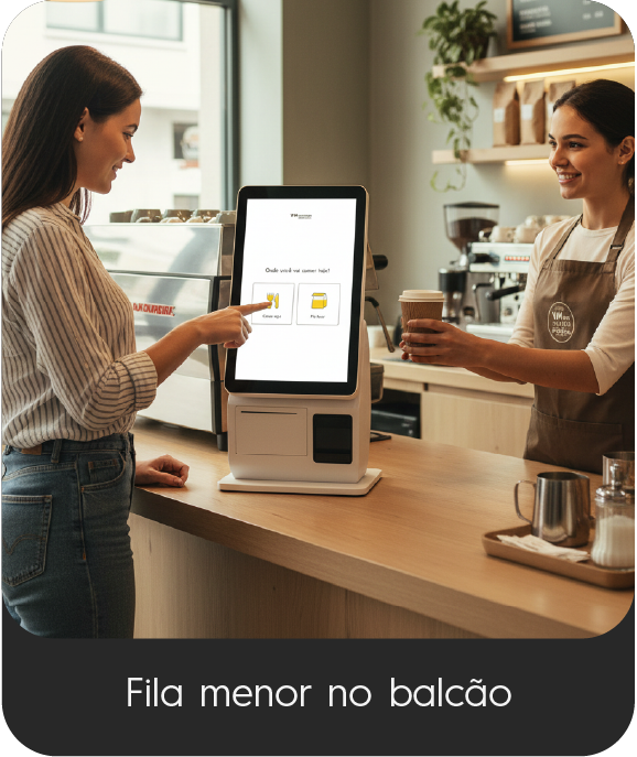 fila menor no balcão