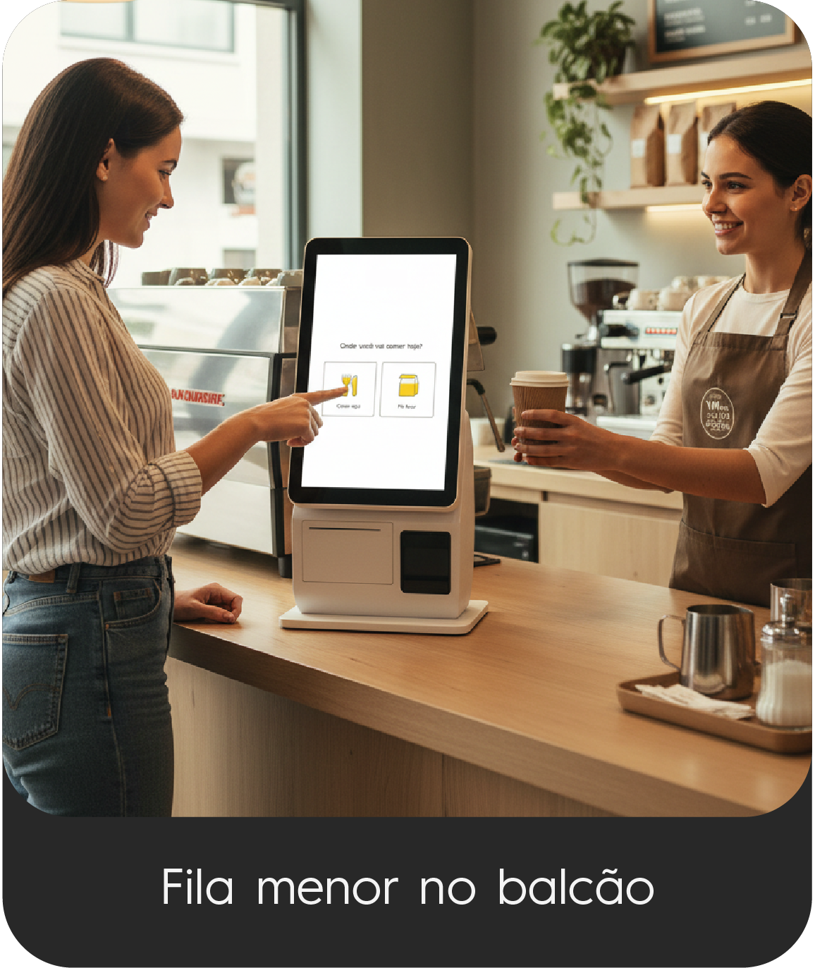 Fila menor no balcão