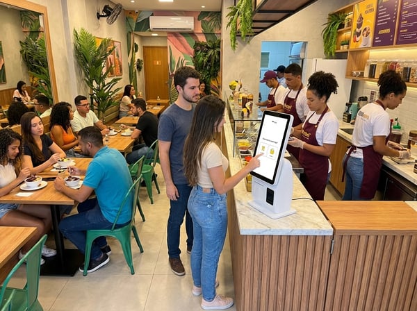 Lanchonete com sistema de autoatendimento integrado